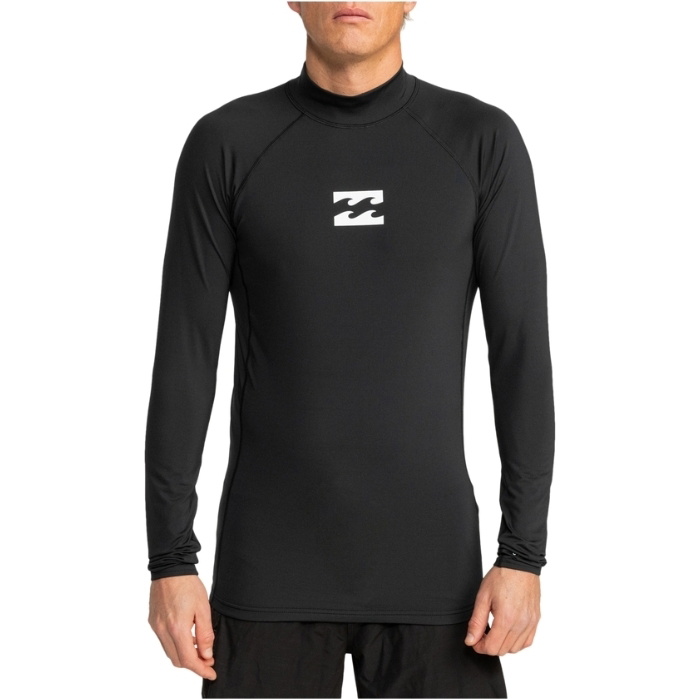 2026 Billabong Mens Waves All Day UV50 Long Sleeve Rash Vest EBYWR00102 - Black